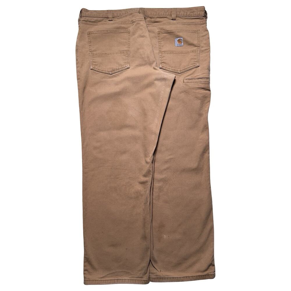 Carhartt Pants Mens 40X30 Relaxed Fit Tan Rugged Flex Canvas Cargo